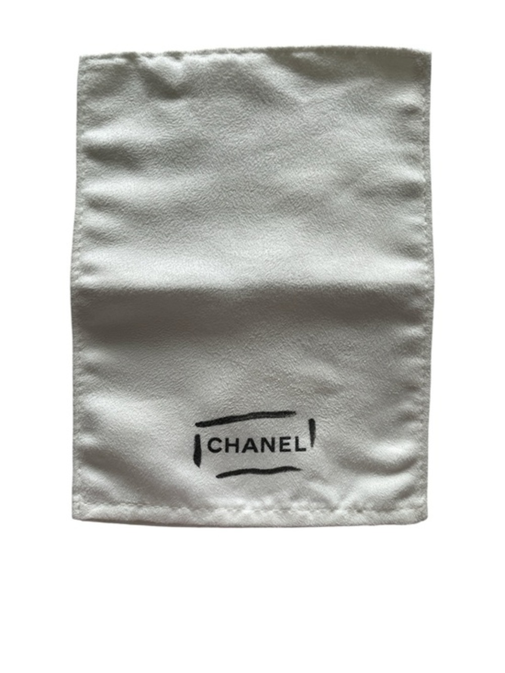 Authentic CHANEL White Logo Microfiber Dust Bag